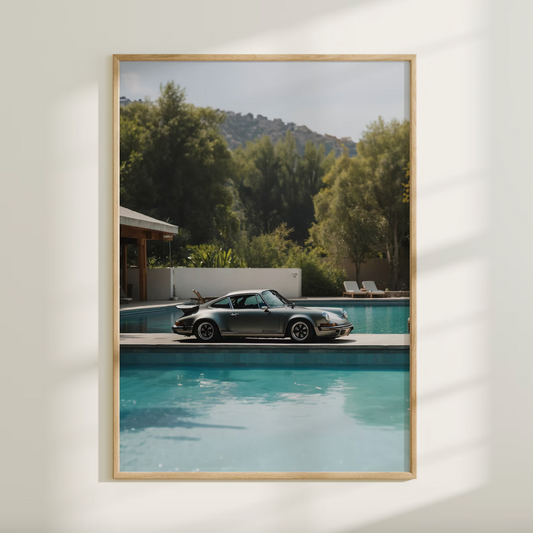 Porsche by the pool